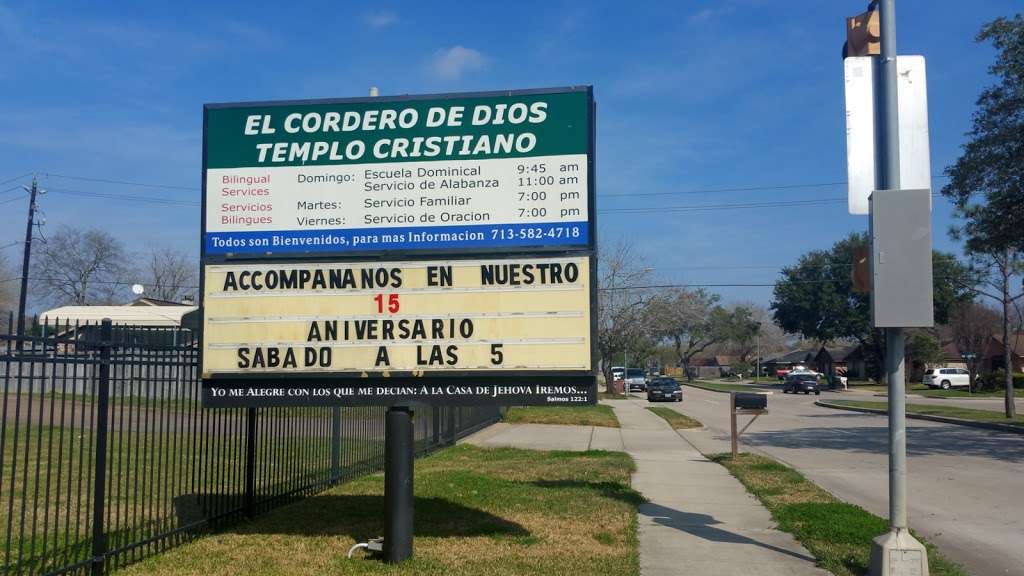 El Cordero De Dios Templo Cristiano | 12515 Astoria Blvd, Houston, TX 77089, USA | Phone: (713) 582-4718