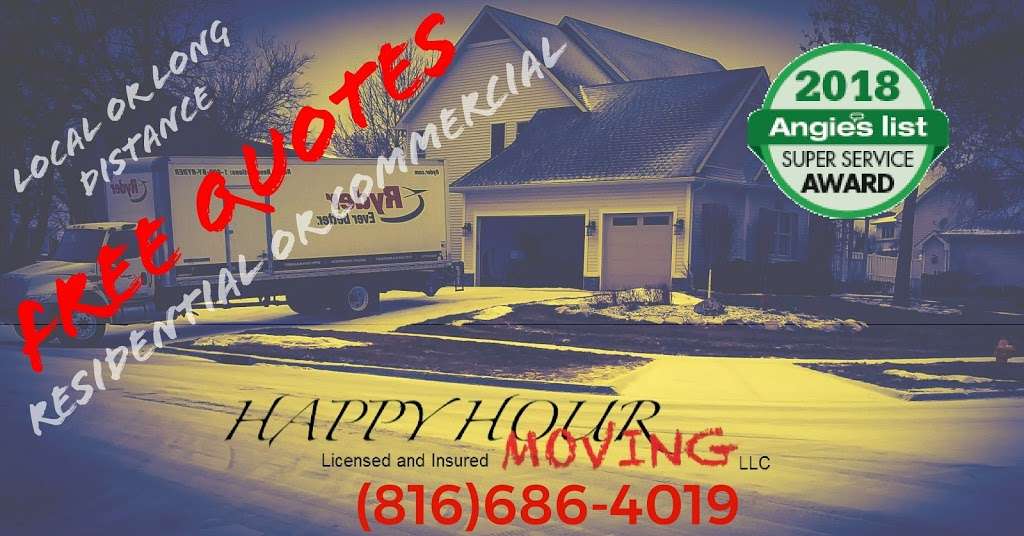 Happy Hour Moving | 409 S 5th St, Odessa, MO 64076, USA | Phone: (816) 686-4019