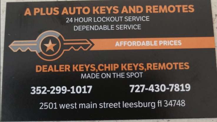 A Plus Auto Keys and Remotes | 603 S 14th St, Leesburg, FL 34748, USA | Phone: (352) 299-1017