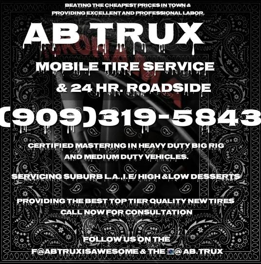 AB Trux Mobile Tire & 24 hr Emergency Roadside assistance | Photo 4 of 8 | Address: 10575 Arlington Ave, Riverside, CA 92505, USA | Phone: (909) 319-5843