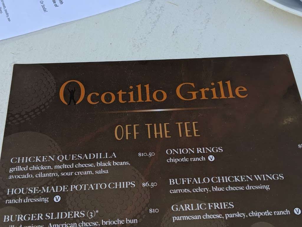 Ocotillo Grille | 3751 S Clubhouse Dr #4200, Chandler, AZ 85248, USA | Phone: (480) 917-6660 ext. 1