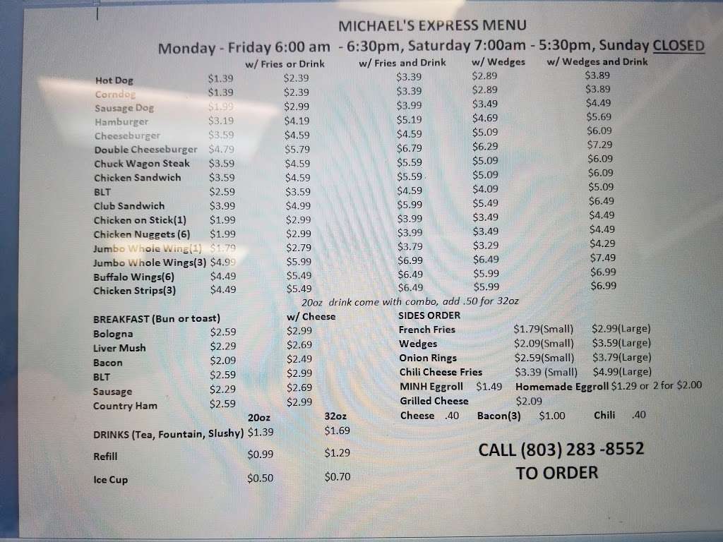 Michaels Express | 644 Rock Hill Hwy, Lancaster, SC 29720, USA | Phone: (803) 283-8552