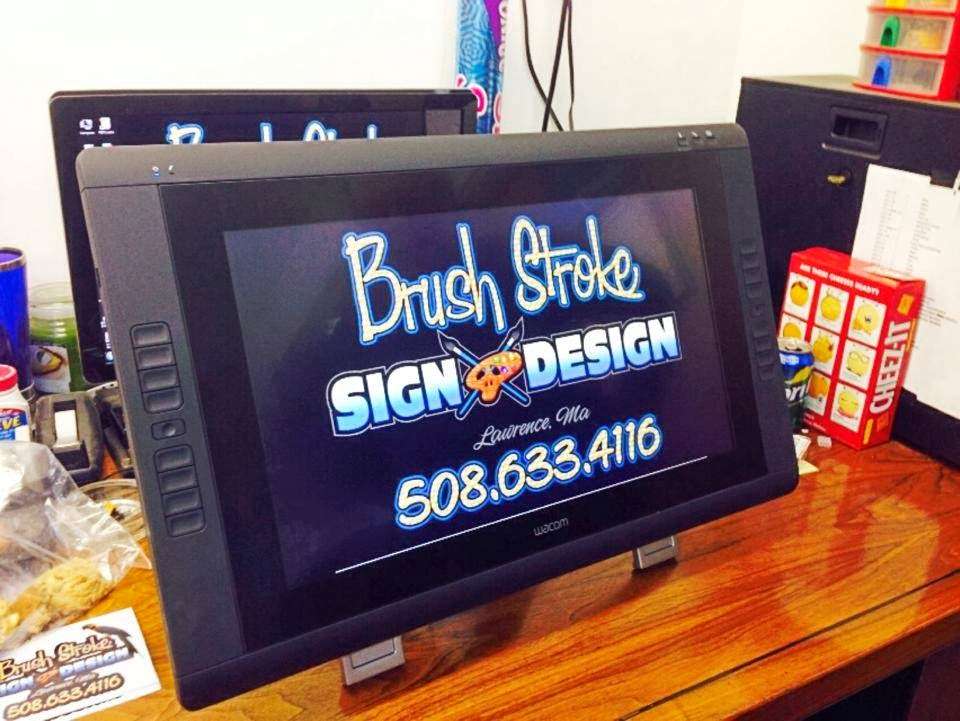 Brush Stroke Sign Design | 2 Farley St, Lawrence, MA 01843 | Phone: (508) 633-4116