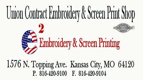e2 Embroidery & Screen Printing | 1576 N Topping Ave, Kansas City, MO 64120 | Phone: (816) 420-9100