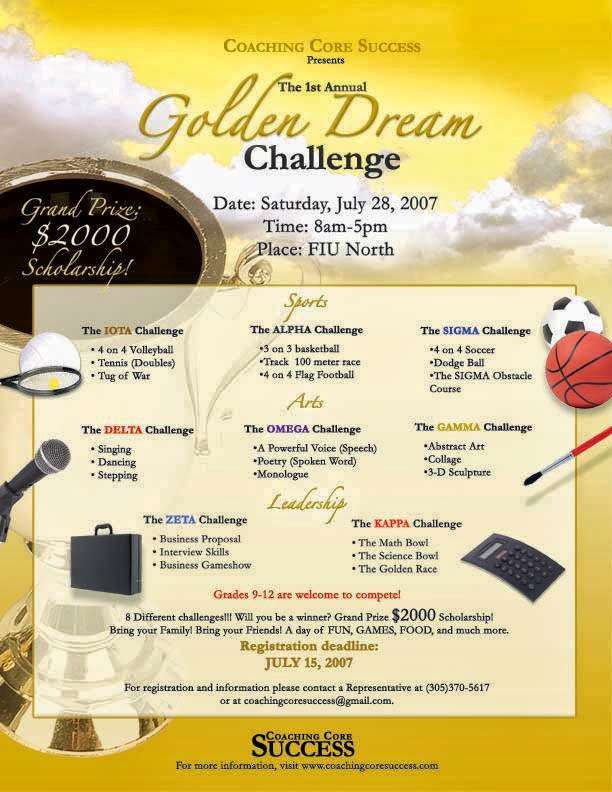 Golden Dream Scholarship Challenge | 300 NE 151st St, North Miami, FL 33181, USA | Phone: (305) 218-4098