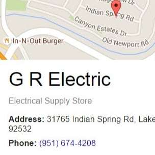 G R Electric | 31765 Indian Spring Rd, Lake Elsinore, CA 92532, USA | Phone: (951) 674-4208