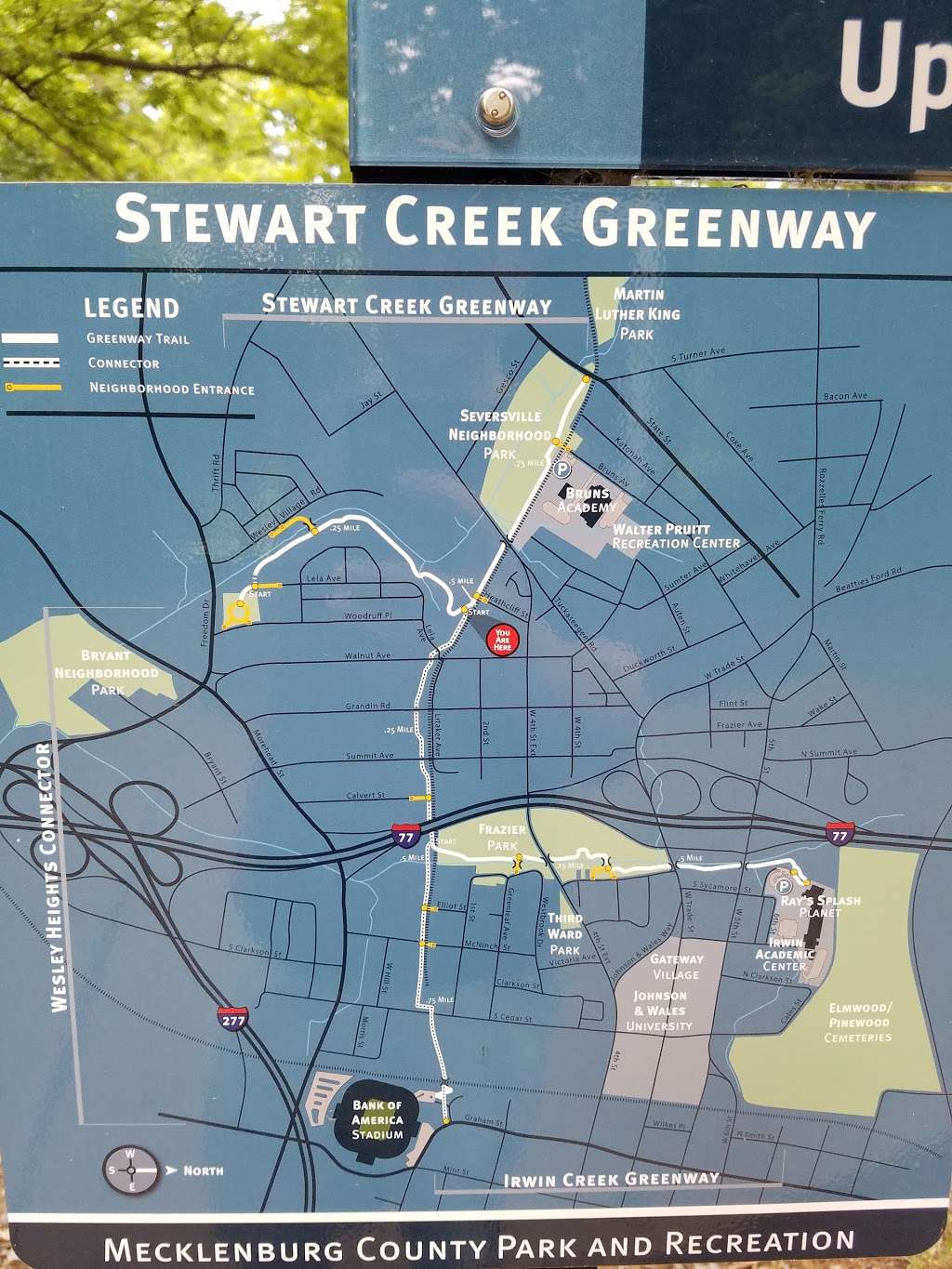 Irwin Creek and Stewart Creek Greenway Trailhead 2 | Heathcliff St, Charlotte, NC 28208, USA | Phone: (704) 376-2556