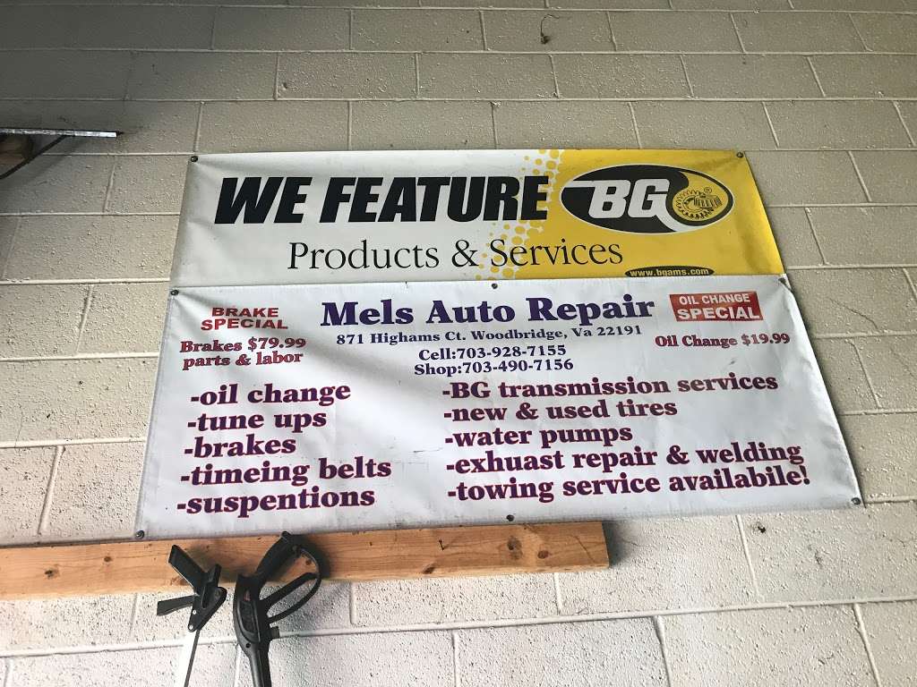 Mels Auto Repair | 871 Highams Ct, Woodbridge, VA 22191 | Phone: (703) 490-7156