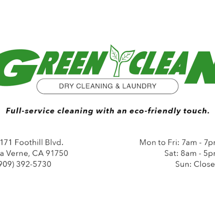 Green Clean Dry Cleaning & Laundry | 1171 Foothill Blvd, La Verne, CA 91750, USA | Phone: (909) 392-5730