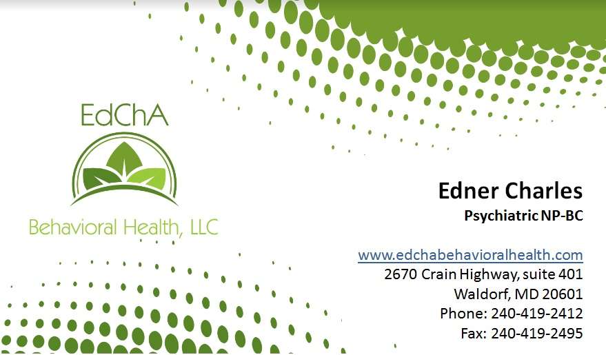 EdChA Behavioral Health | 2670 Crain Hwy Suite 401, Waldorf, MD 20601 | Phone: (240) 419-2412