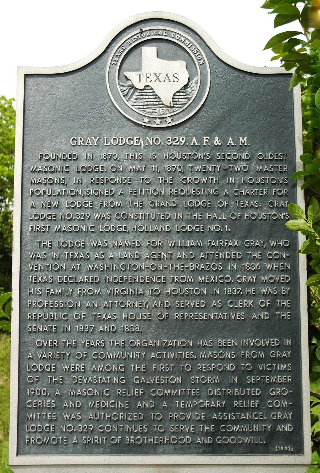 Gray Lodge #329 Masonic Lodge | 2370 Barker Oaks Dr, Houston, TX 77077, USA | Phone: (713) 730-9329