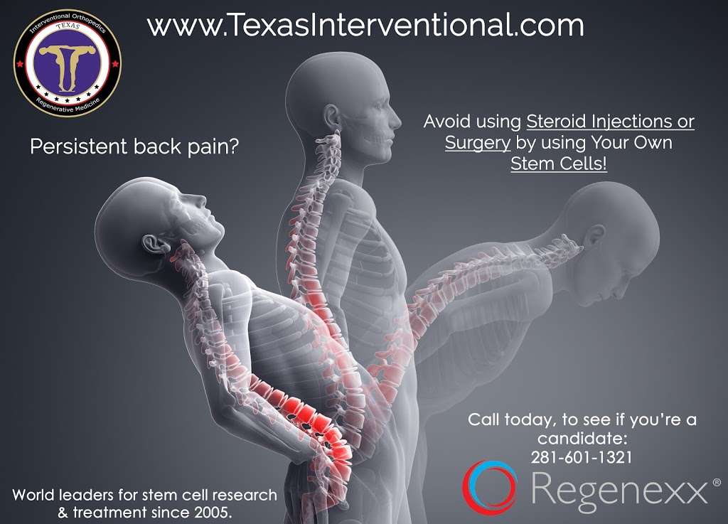Texas Interventional Orthopedics and Regenerative Medicine | 7110 Hwy 6 suite f, Missouri City, TX 77459, USA | Phone: (281) 601-1321