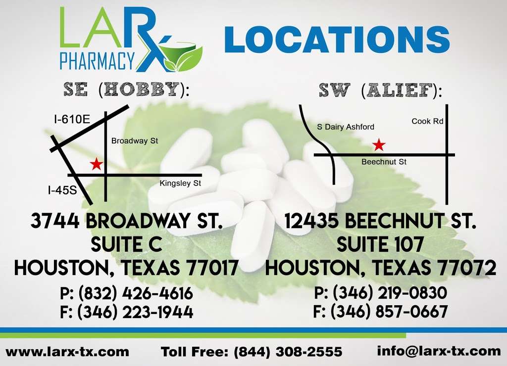 La Rx Pharmacy | 12435 Beechnut St Suite 107, Houston, TX 77072, USA | Phone: (346) 219-0830