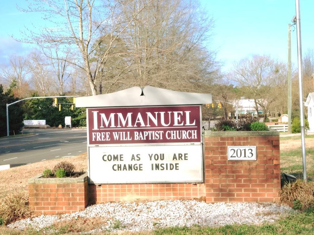 Immanuel Free Will Baptist Church | 2013 Ellis Rd, Durham, NC 27703, USA | Phone: (919) 596-8308