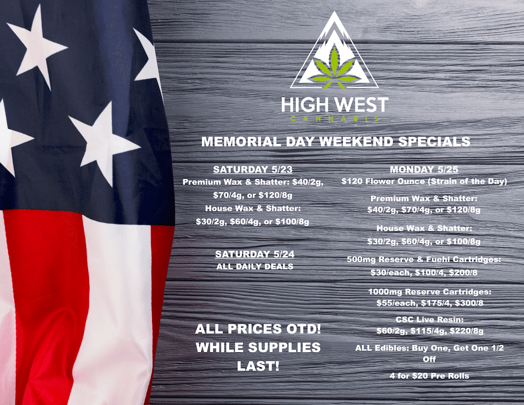 High West Cannabis | 10625 E 51st Ave #100, Denver, CO 80239 | Phone: (720) 287-0820