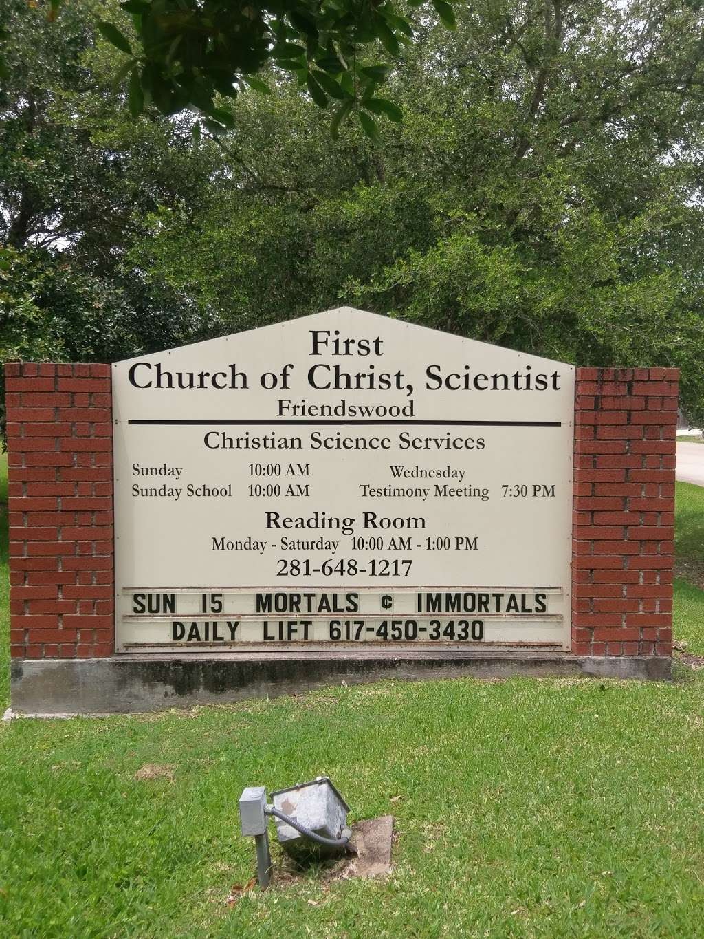 First Church-Christ Scientist | 1700 Winding Way Dr, Friendswood, TX 77546, USA | Phone: (281) 648-1217