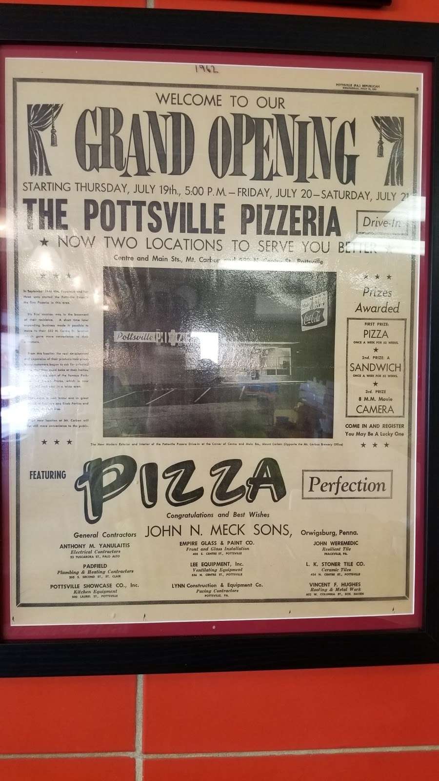 Pottsville Pizzeria | 800 S Centre St, Pottsville, PA 17901, USA | Phone: (570) 622-5454