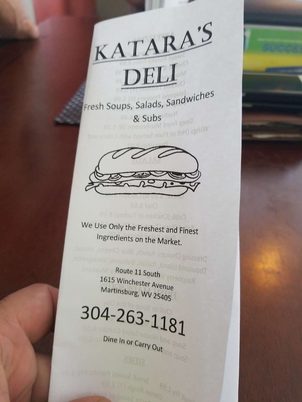 Kataras Deli | 1615 Winchester Ave, Martinsburg, WV 25405, USA | Phone: (304) 263-1181