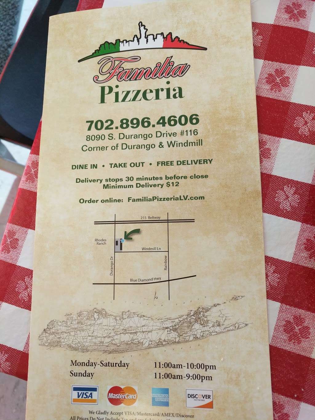 Familia Pizzeria | 8090 S Durango Dr, Las Vegas, NV 89113 | Phone: (702) 896-4606