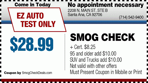 EZ Auto Smog Check | 2208 N Main St #2, Santa Ana, CA 92706, USA | Phone: (714) 542-9400