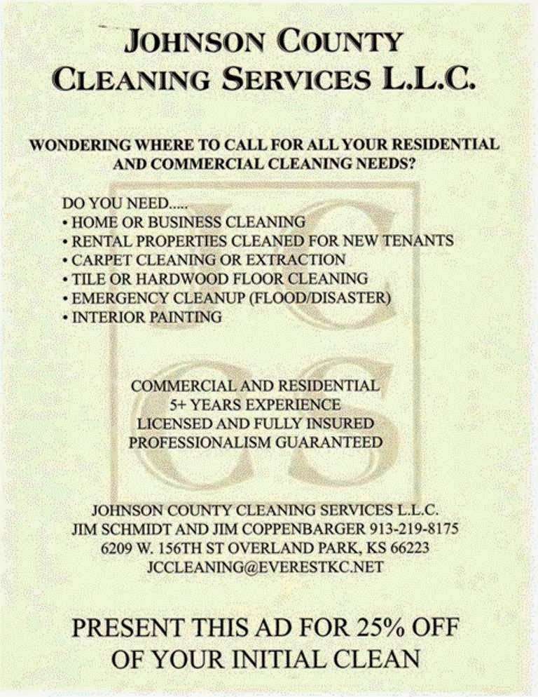 Johnson County Cleaning Services | 7031 Horton St, Overland Park, KS 66204, USA | Phone: (913) 219-8175