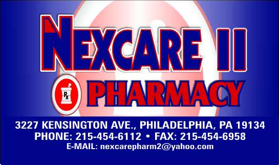 Nexcare Pharmacy 2 Inc. | 3227 Kensington Ave, Philadelphia, PA 19134, USA | Phone: (215) 454-6112