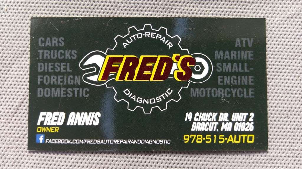 Freds Auto repair & diagnostics | 19 Chuck Dr unit 2, Dracut, MA 01826, USA | Phone: (978) 515-2886