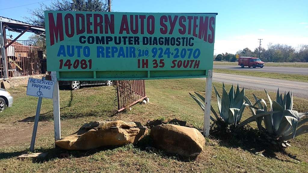 Modern Auto Systems | 14081 I-35, Von Ormy, TX 78073, USA | Phone: (210) 924-2070