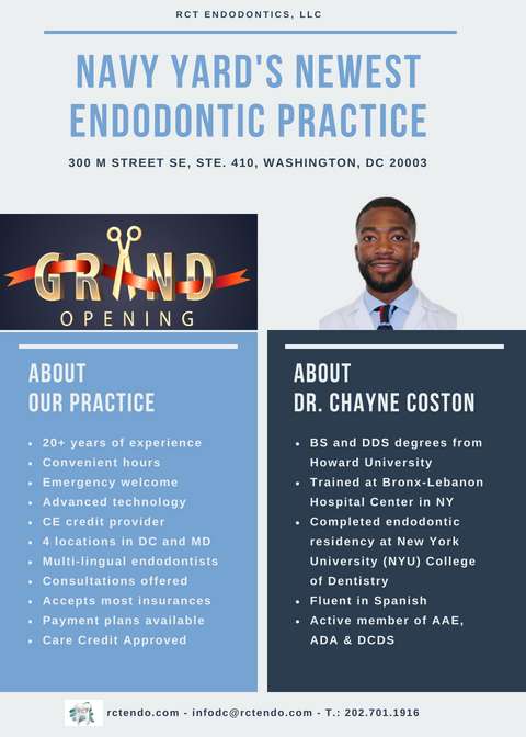 RCT Endodontics | 300 M St SE #410, Washington, DC 20003, USA | Phone: (202) 701-1916