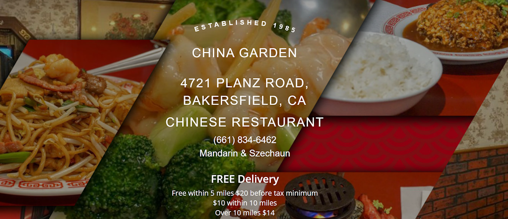 China Garden Restaurant | 4721 Planz Rd, Bakersfield, CA 93309, USA | Phone: (661) 834-6462