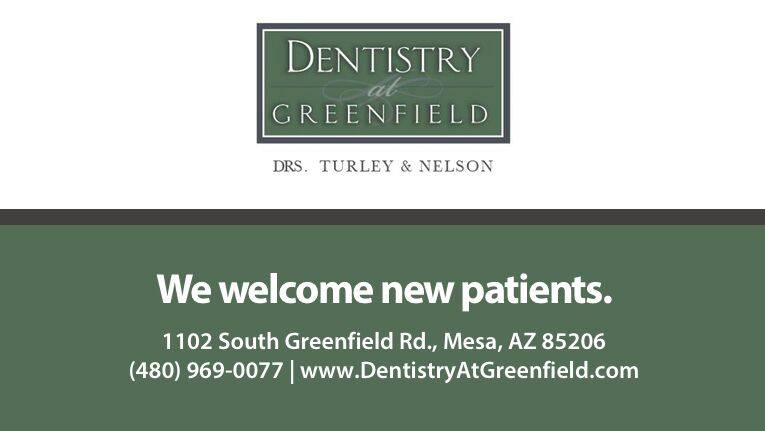 Dentistry at Greenfield | 1102 S Greenfield Rd, Mesa, AZ 85206, USA | Phone: (480) 969-0077