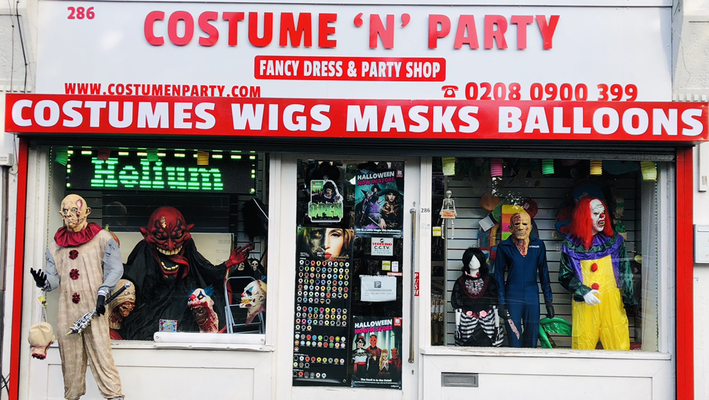 Costume N Party - Balloons, Fancy Dress, Wigs, Accessories | 286 Chingford Rd, Walthamstow, London E17 5AL, UK | Phone: 020 8090 0399
