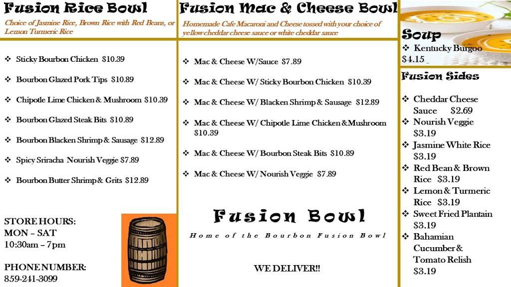 Fusion Bowl By: Bourbon Spice | 1001 Elizabeth St, Nicholasville, KY 40356 | Phone: (859) 241-3099