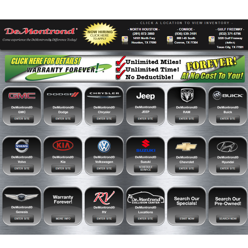 DeMontrond Auto Group | 14101 North Fwy, Houston, TX 77090, USA | Phone: (281) 872-3860
