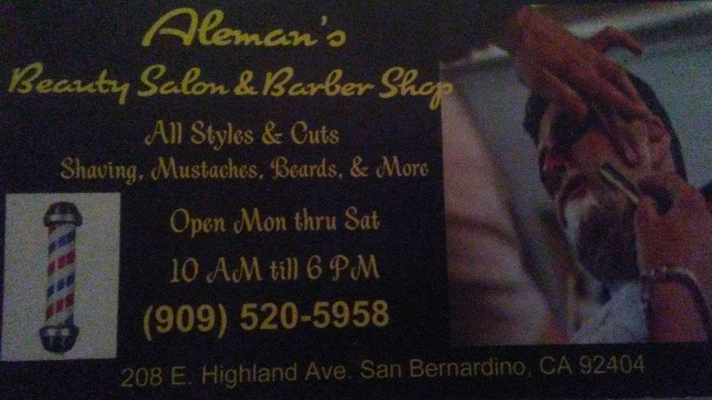 Alemans Beauty Salon & Barber Shop | 208 E Highland Ave, San Bernardino, CA 92404, USA | Phone: (909) 520-5958