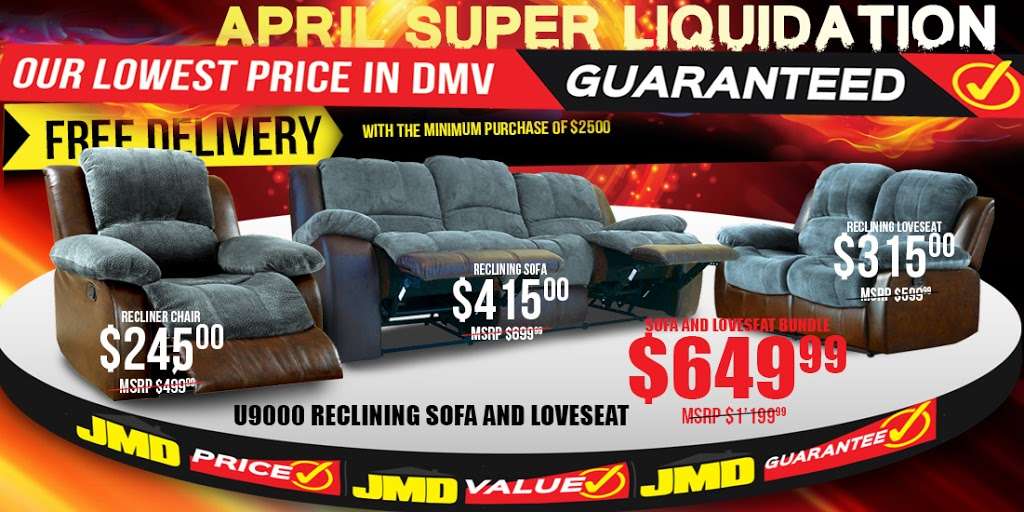 JMD Furniture | 2346 Iverson St #B, Hillcrest Heights, MD 20748, USA | Phone: (800) 541-4707