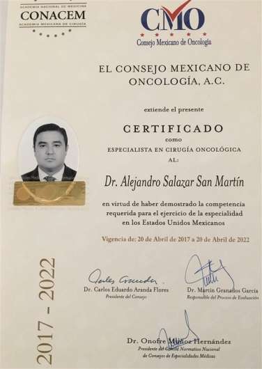 Dr. Alejandro Salazar San Martin, Cirujano oncólogo | Paseo de los Héroes 10999, Bosque de las Araucarias, 22010 Tijuana, B.C., Mexico | Phone: 664 748 0562