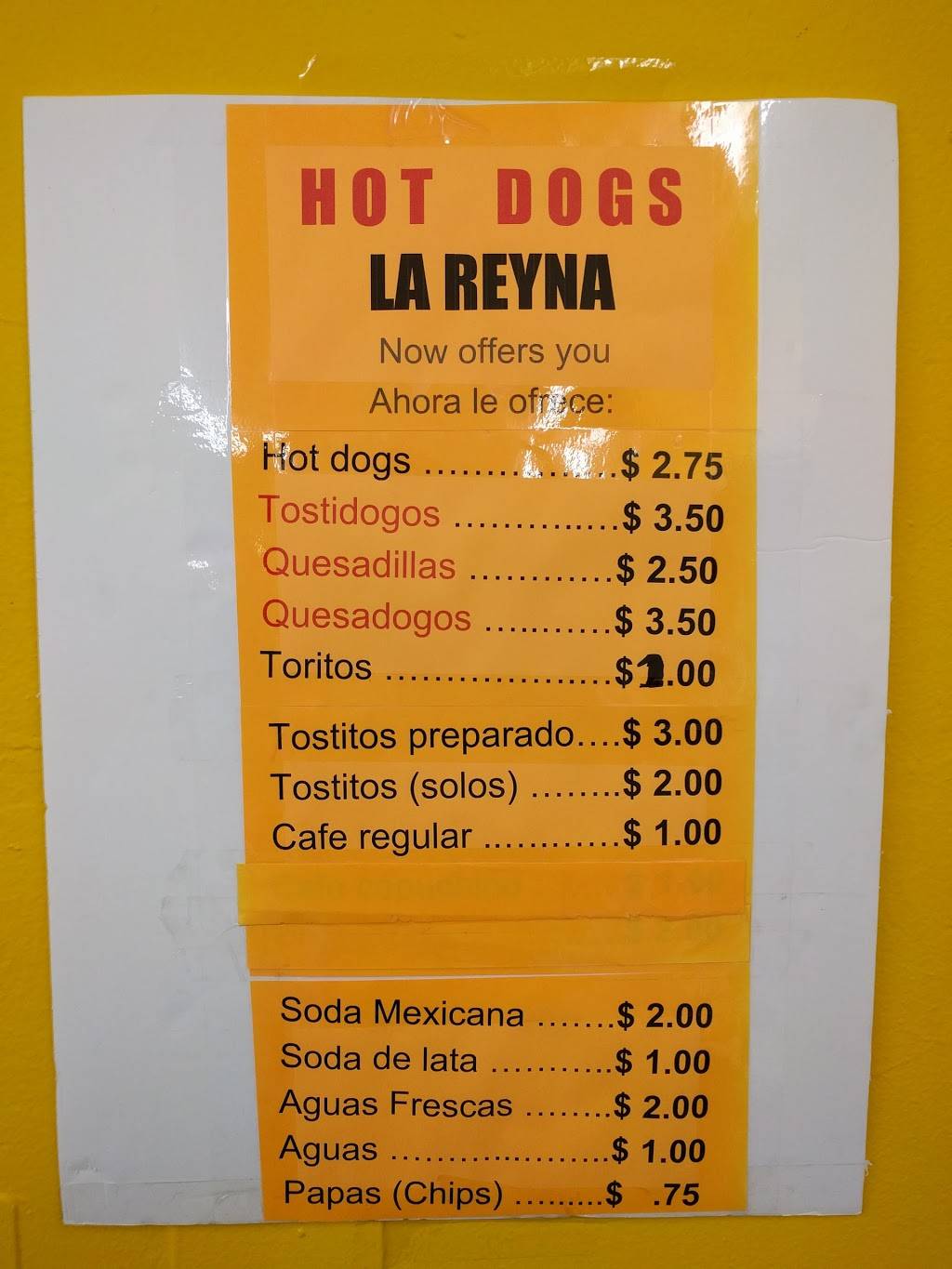 Hot Dogs La Reyna | 704 E Prince Rd, Tucson, AZ 85719, USA | Phone: (520) 336-3779