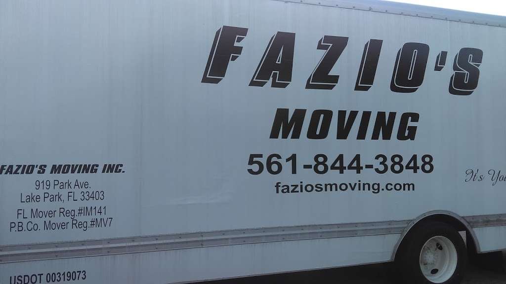 Fazios Moving Inc | 919 Park Ave, Riviera Beach, FL 33403, USA | Phone: (561) 844-3848