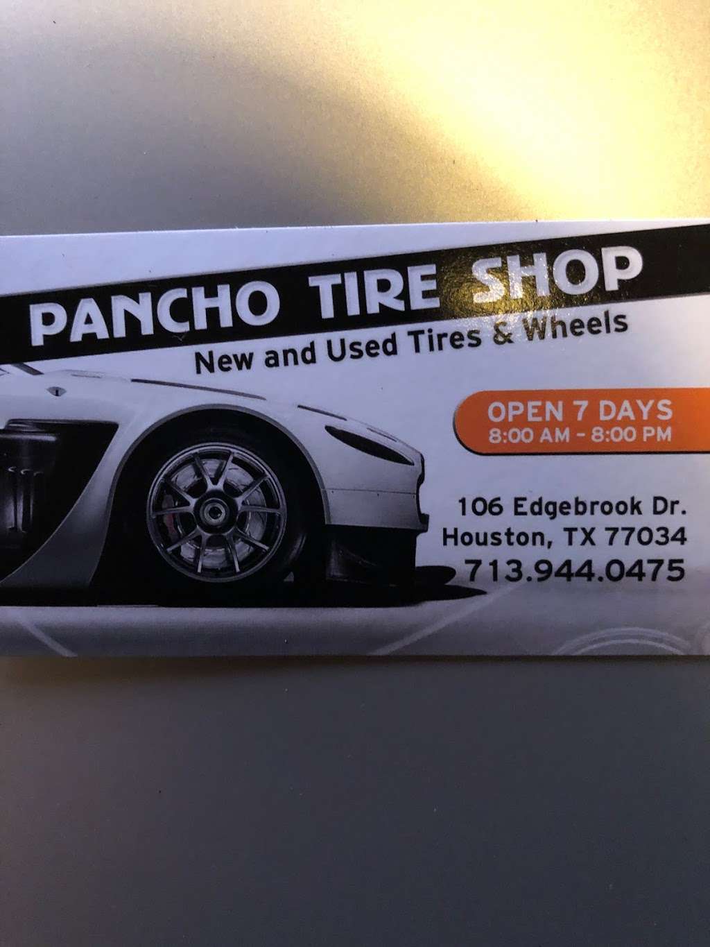 Pancho Tires Shop | 106 Edgebrook Dr, Houston, TX 77034, USA | Phone: (713) 944-0475