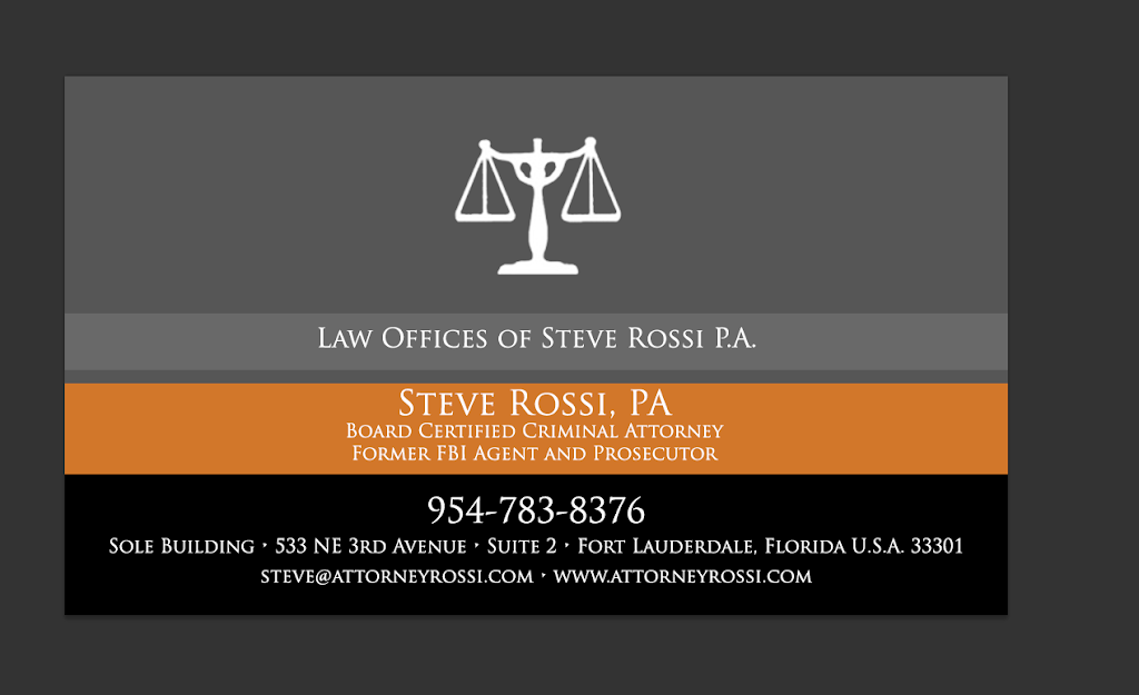 The Law Offices of Steve Rossi PA | 533 NE 3rd Ave STE 2, Fort Lauderdale, FL 33301, USA | Phone: (909) 245-8429
