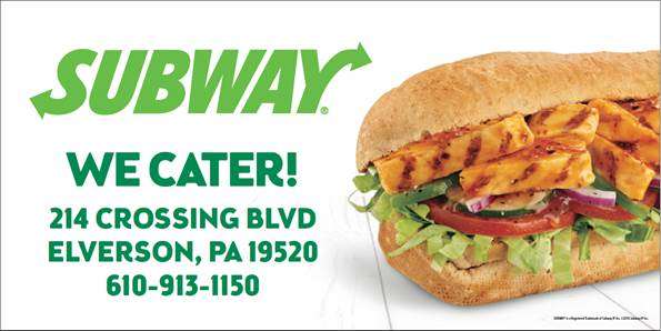 Subway Restaurants | 214 Crossings Blvd, Elverson, PA 19520 | Phone: (610) 913-1150