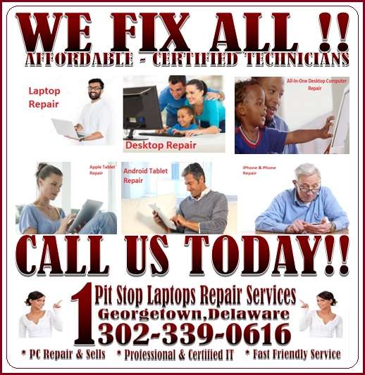 1 Pit Stop Laptops | 111 Albury Ave, Georgetown, DE 19947 | Phone: (302) 339-0616