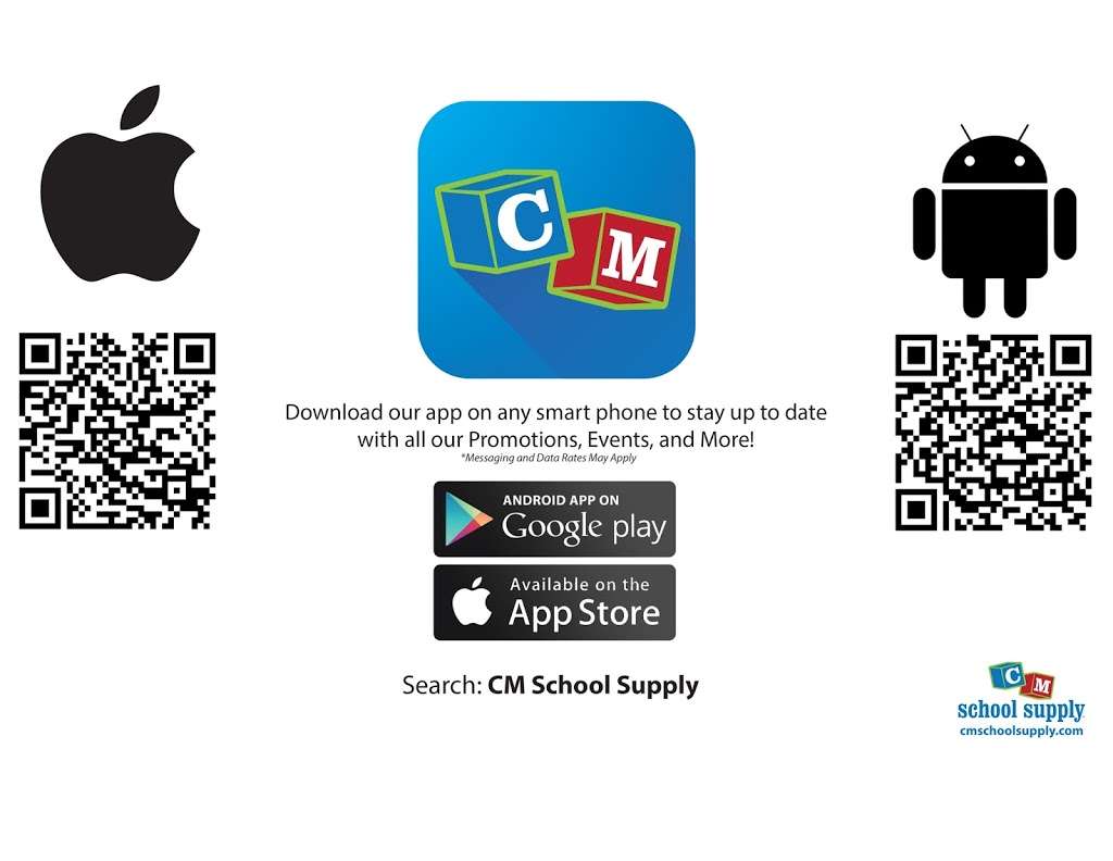 CM School Supply | 4155 Van Buren Boulevard, Riverside, CA 92503, USA | Phone: (951) 689-6400