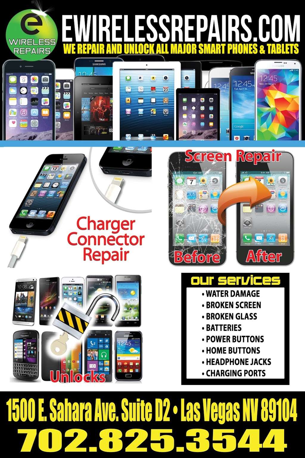 Ewirelessrepairs | 3439, 1500 E Sahara Ave e1, Las Vegas, NV 89104 | Phone: (702) 825-3544