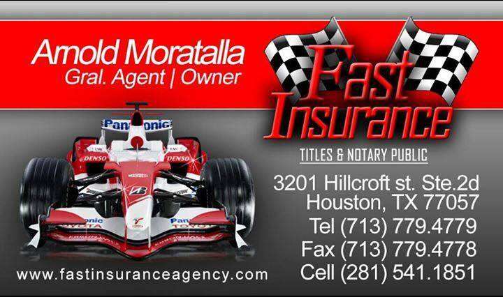 Fast Insurance Titles & Notary Public | 3201 Hillcroft St #2d, Houston, TX 77057, USA | Phone: (713) 779-4779