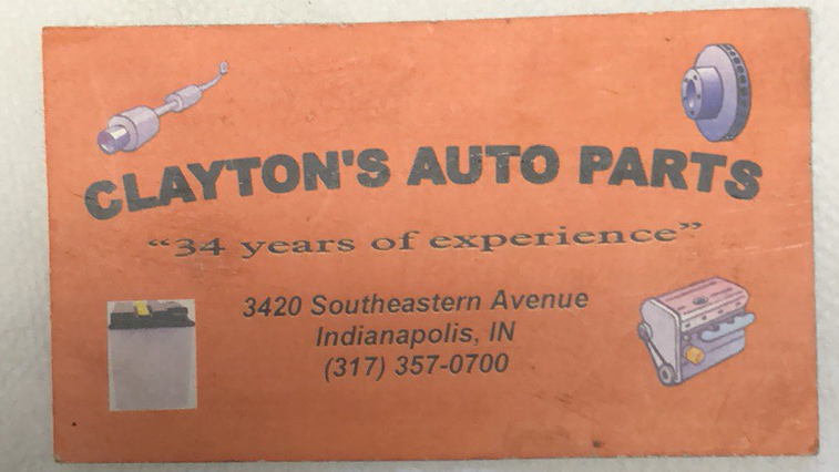 Claytons Auto Parts | 3420 Southeastern Ave, Indianapolis, IN 46203, USA | Phone: (317) 357-0700