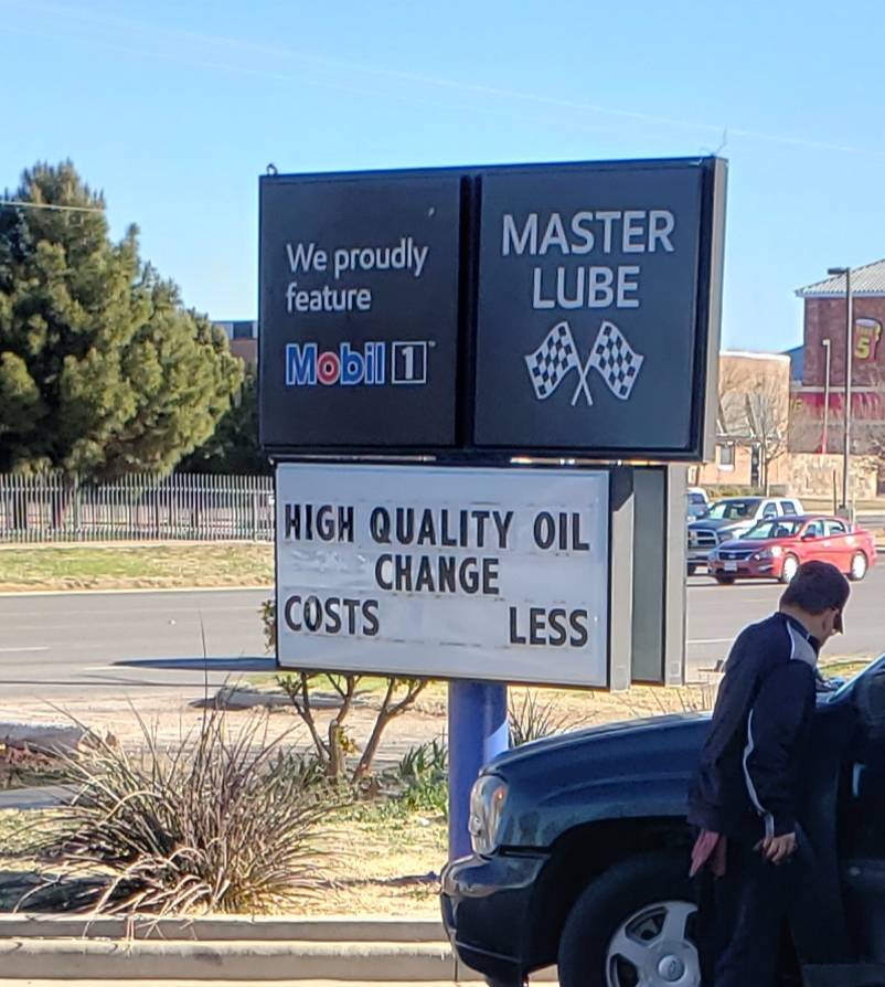 Master Lube Express | 6409 19th St, Lubbock, TX 79407, USA | Phone: (806) 797-9995