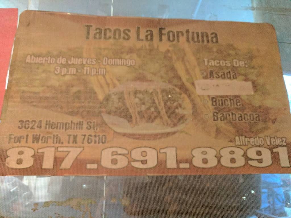 La Fortuna Tacos | 700-798 W Ripy St, Fort Worth, TX 76110, USA | Phone: (817) 691-8891