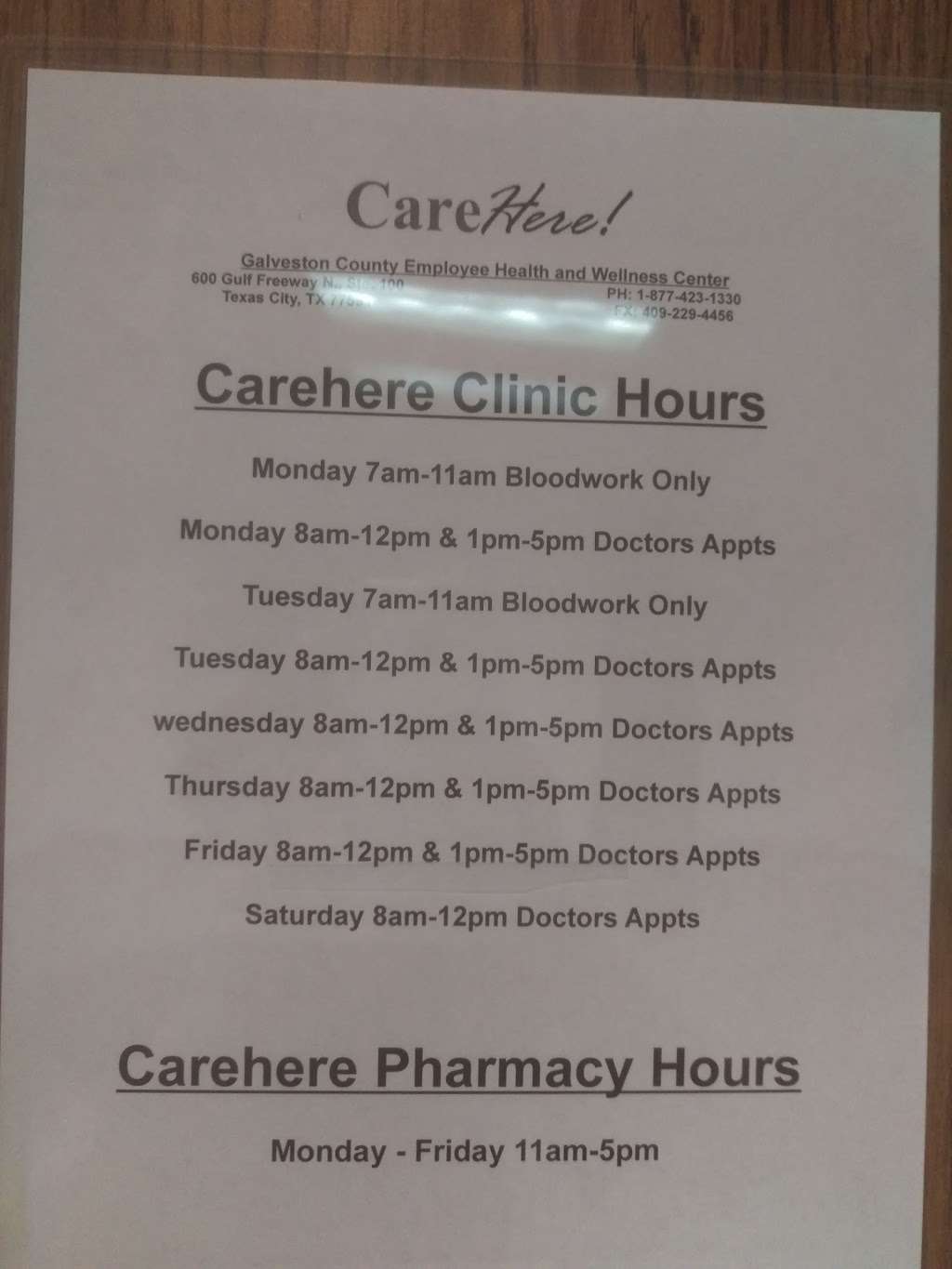 Care Here Clinic | 600 Gulf Fwy, Texas City, TX 77591, USA | Phone: (877) 423-1330